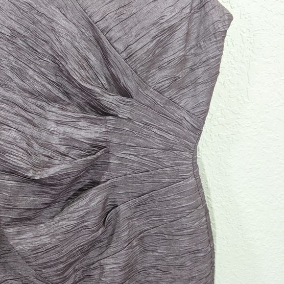 ELIZA J Taffeta Body Con Above Knee Lilac Purple Dress Off Shoulder Ruched 12 - Picture 9 of 9